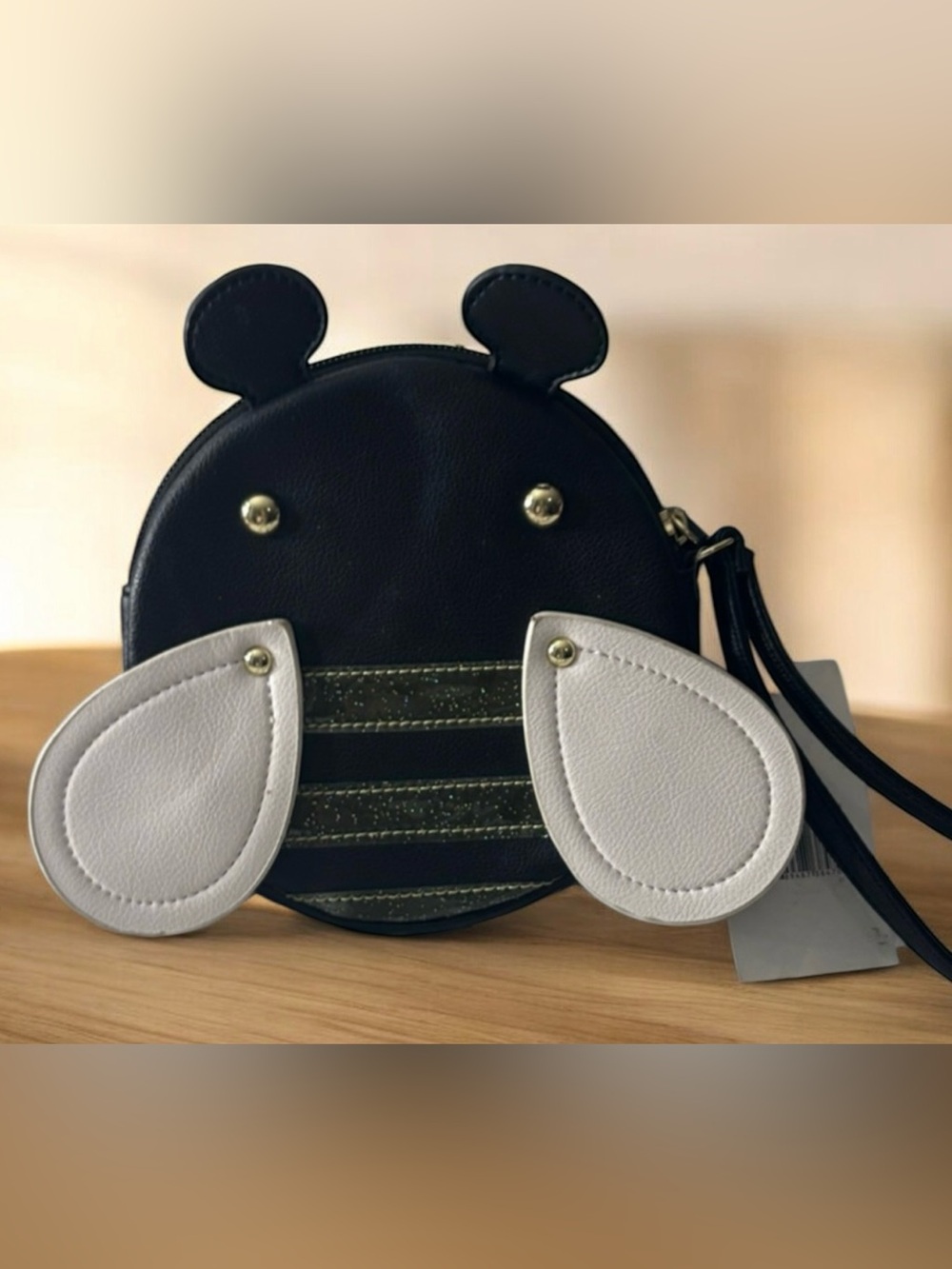 Betsey Johnson Black and White Bee coin purse